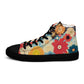 DMV 0984 Floral Women’s high top canvas shoes