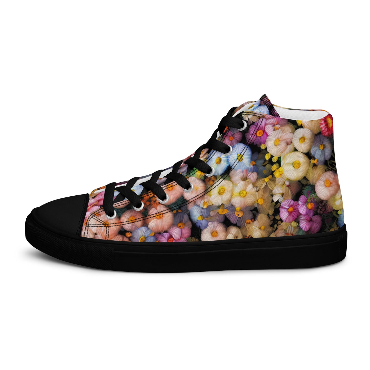 DMV 1427 Floral Women’s high top canvas shoes