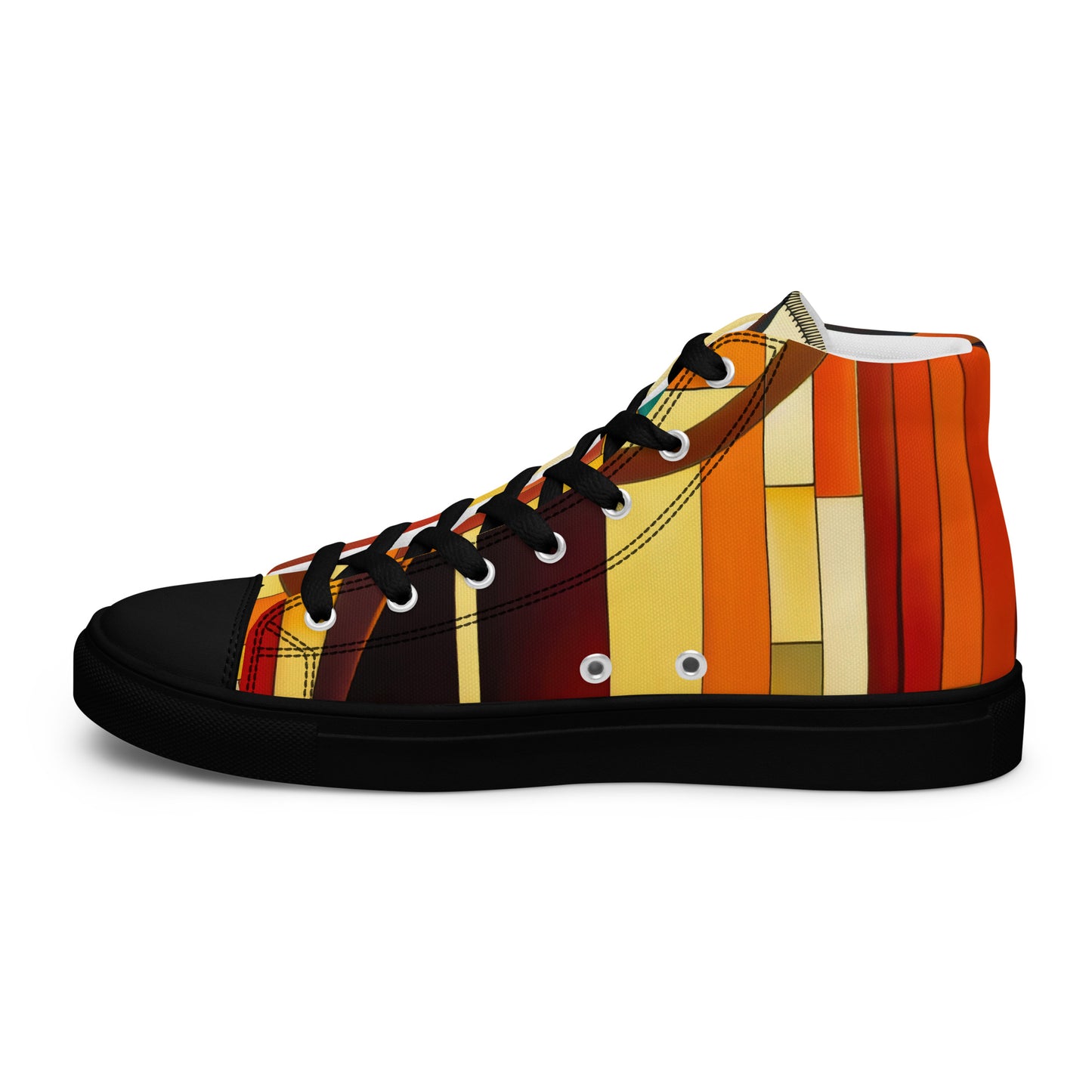 DMV 0048 Retro Art Women’s high top canvas shoes