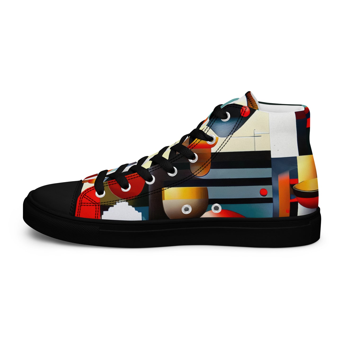 DMV 0022 Retro Art Women’s high top canvas shoes