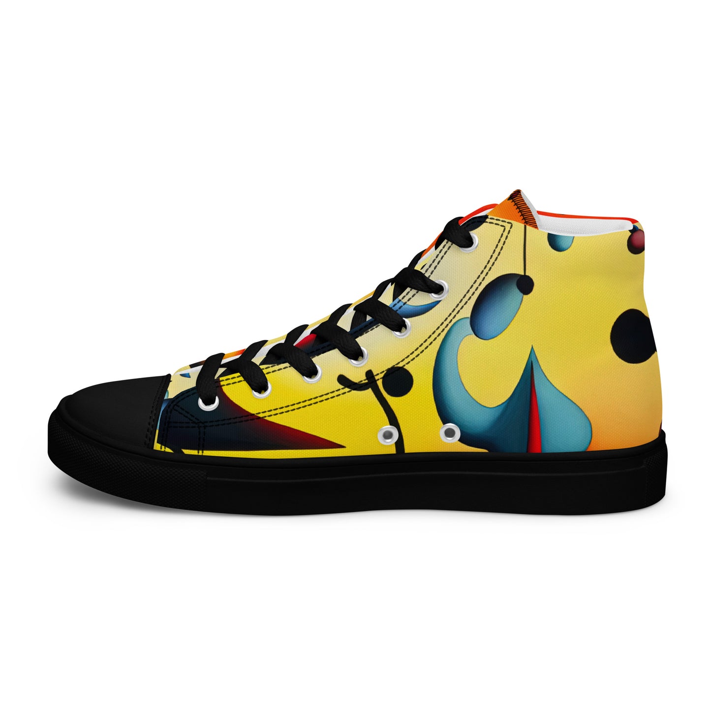 DMV 0098 Retro Art Women’s high top canvas shoes