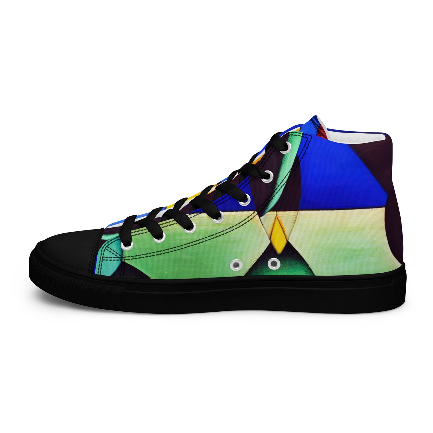 DMV 0255 Retro Art Women’s high top canvas shoes