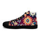 DMV 0253 Floral Women’s high top canvas shoes