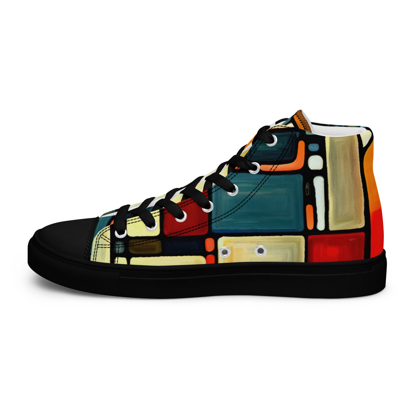 DMV 0117 Abstract Art Women’s high top canvas shoes