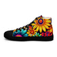 DMV 0158 Floral Women’s high top canvas shoes