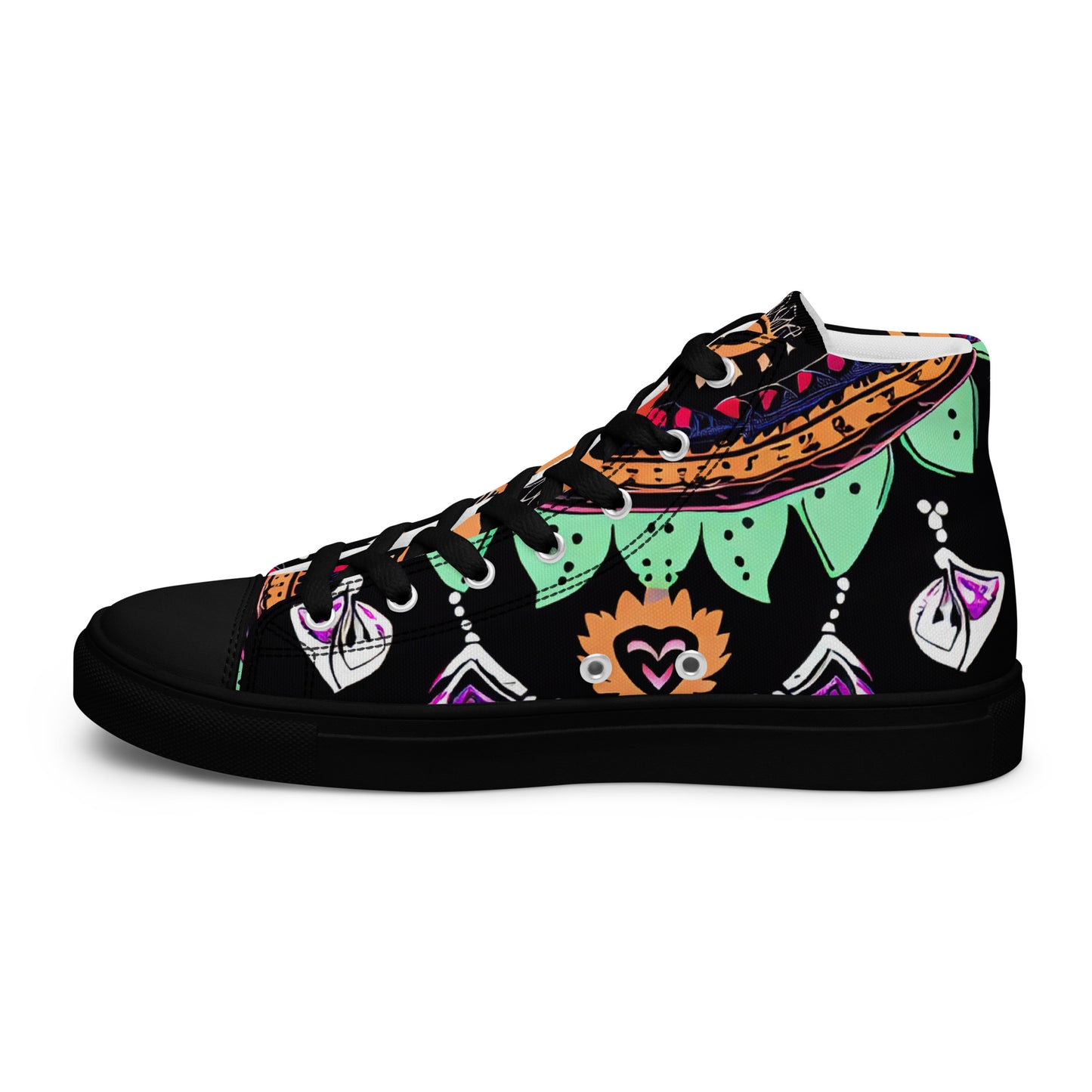 DMV 0180 Boho Women’s high top canvas shoes