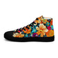 DMV 0259 Floral Women’s high top canvas shoes