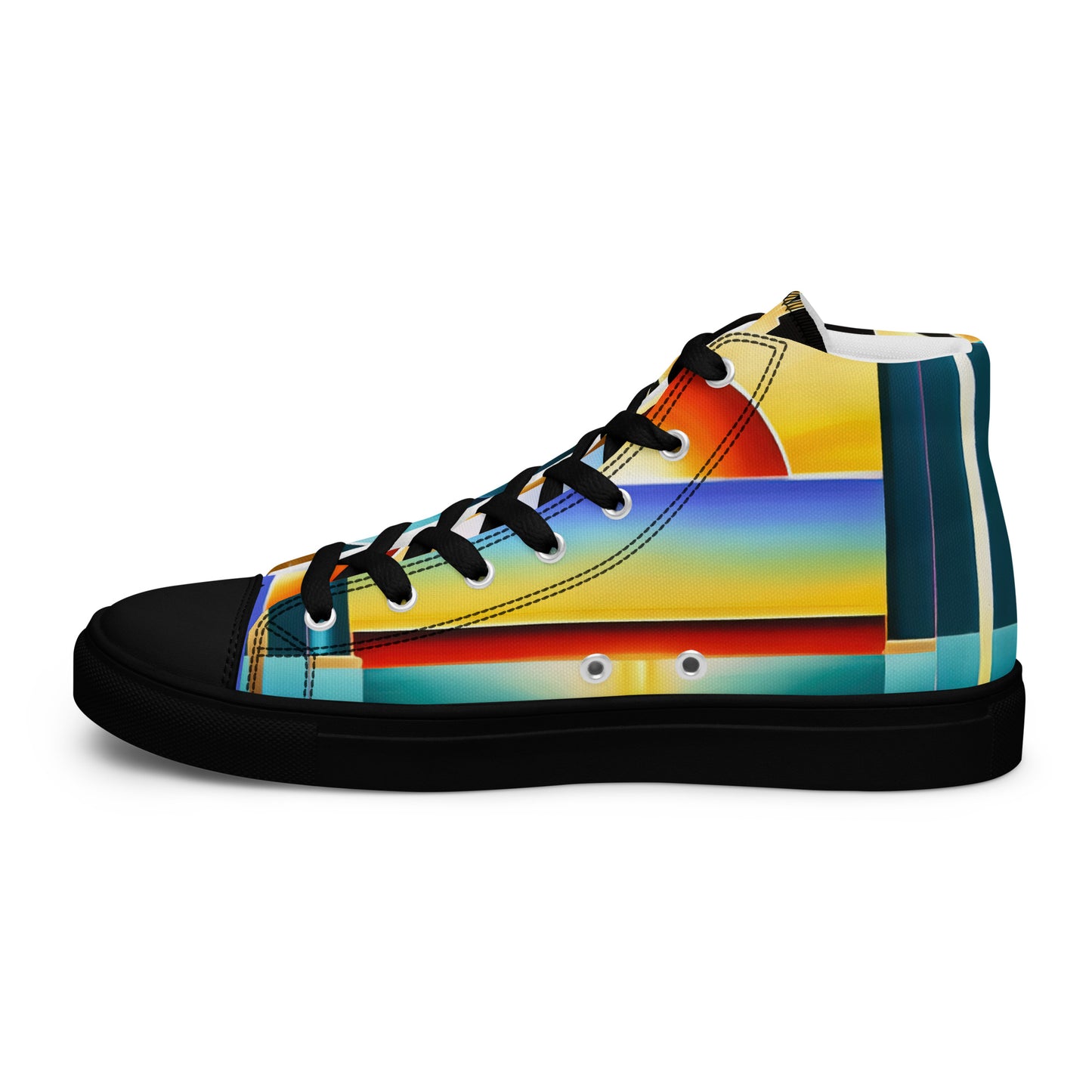 DMV 0262 Retro Art Women’s high top canvas shoes