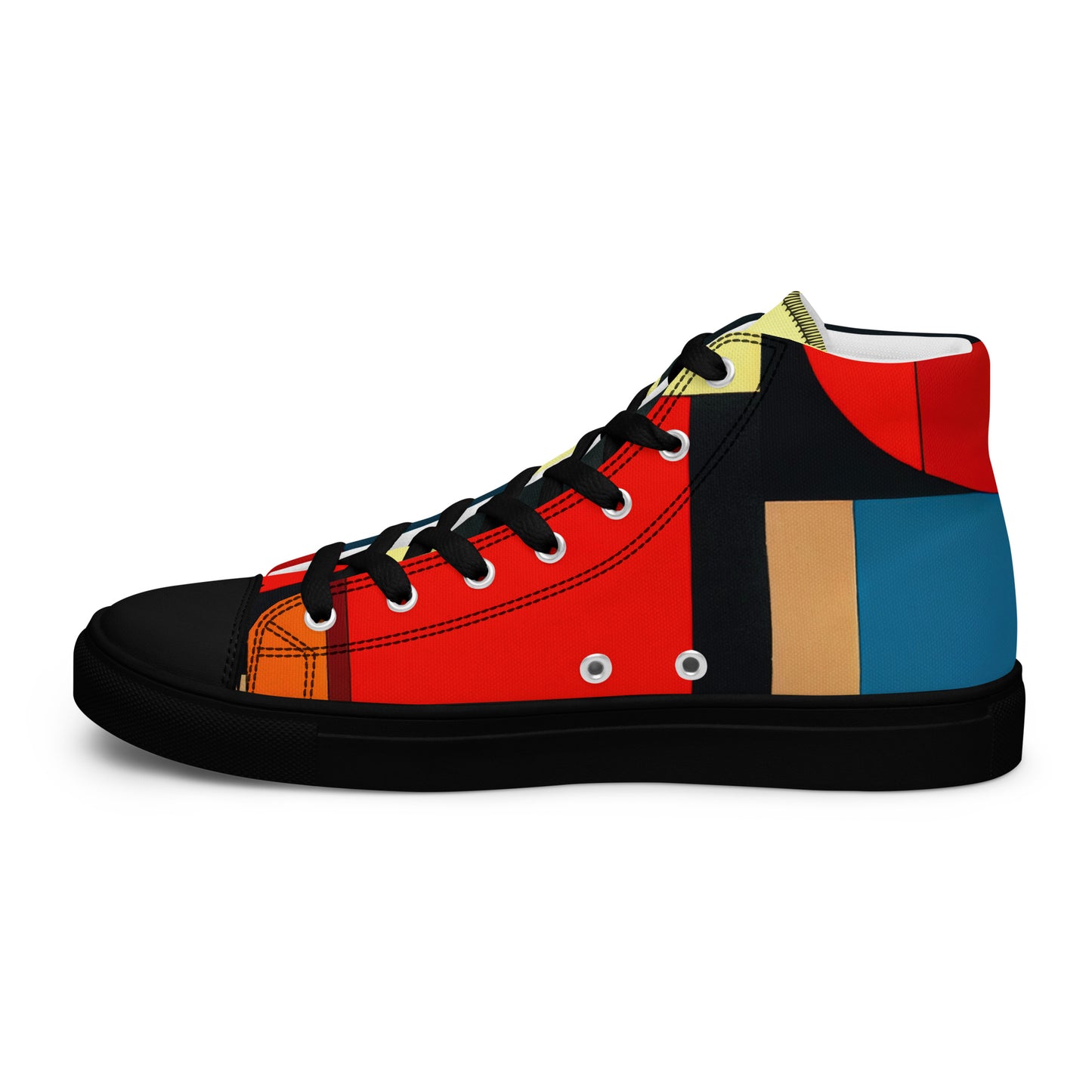 DMV 1351 Abstract Art Women’s high top canvas shoes