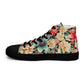 DMV 0260 Floral Women’s high top canvas shoes