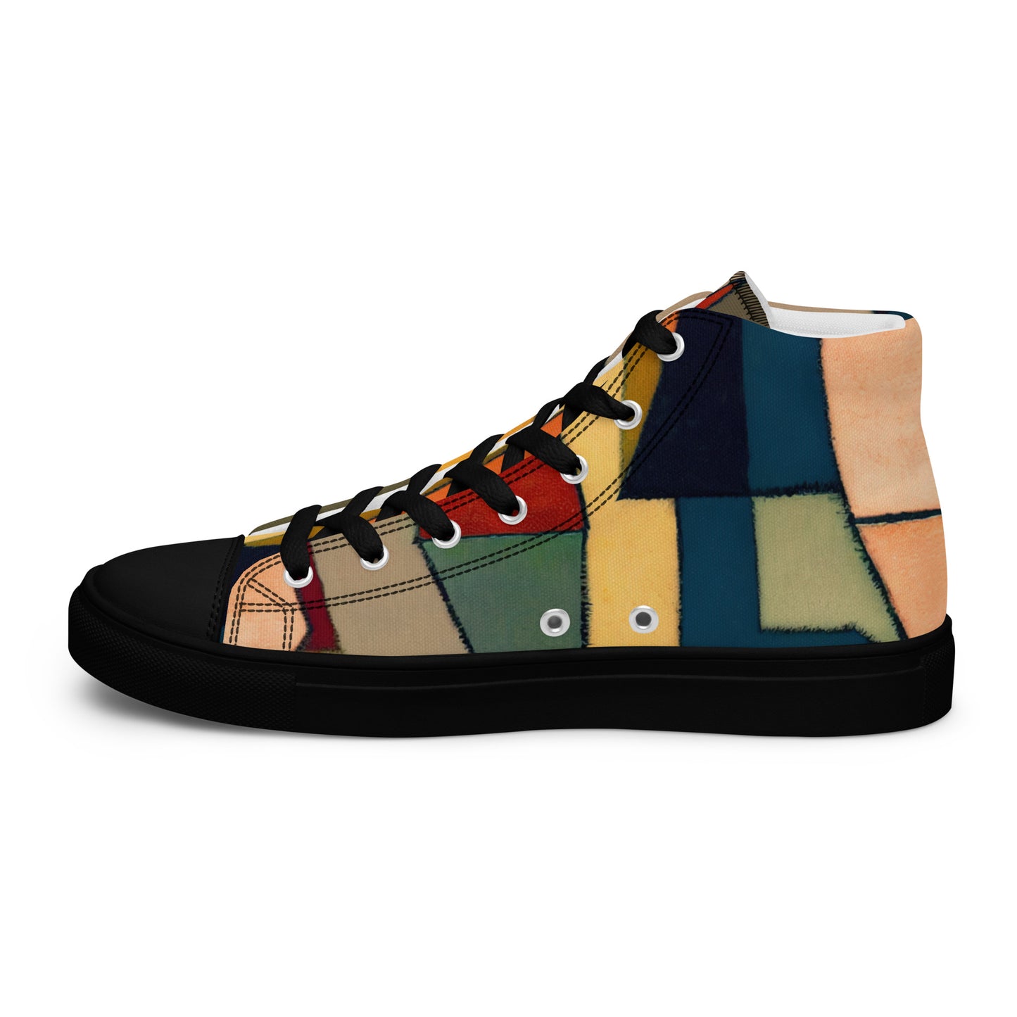 DMV 1582 Abstract Art Women’s high top canvas shoes