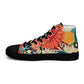 DMV 0984 Floral Women’s high top canvas shoes