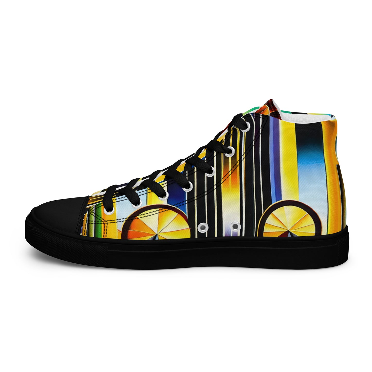 DMV 1500 Retro Art Women’s high top canvas shoes