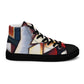 DMV 0067 Abstract Art Women’s high top canvas shoes