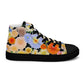 DMV 0004 Floral Women’s high top canvas shoes