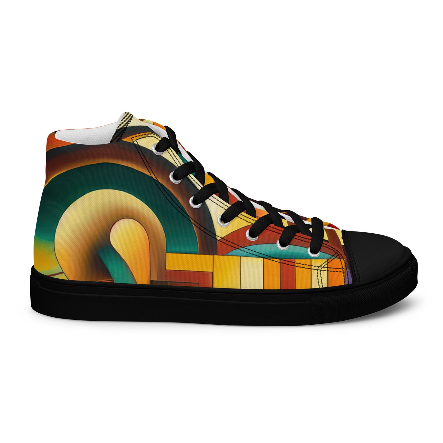 DMV 0048 Retro Art Women’s high top canvas shoes