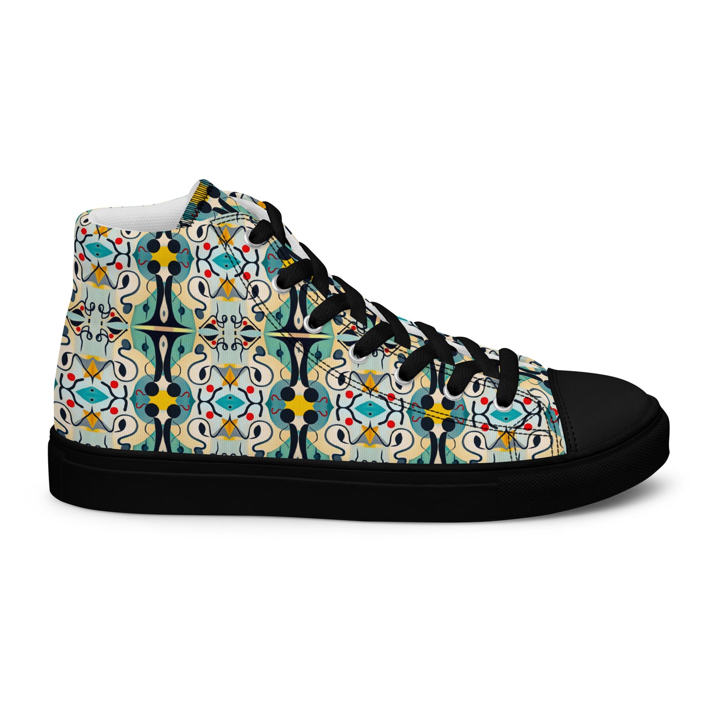 DMV 0076 Vintage Artsy Women’s high top canvas shoes