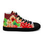 DMV 0035 Floral Women’s high top canvas shoes