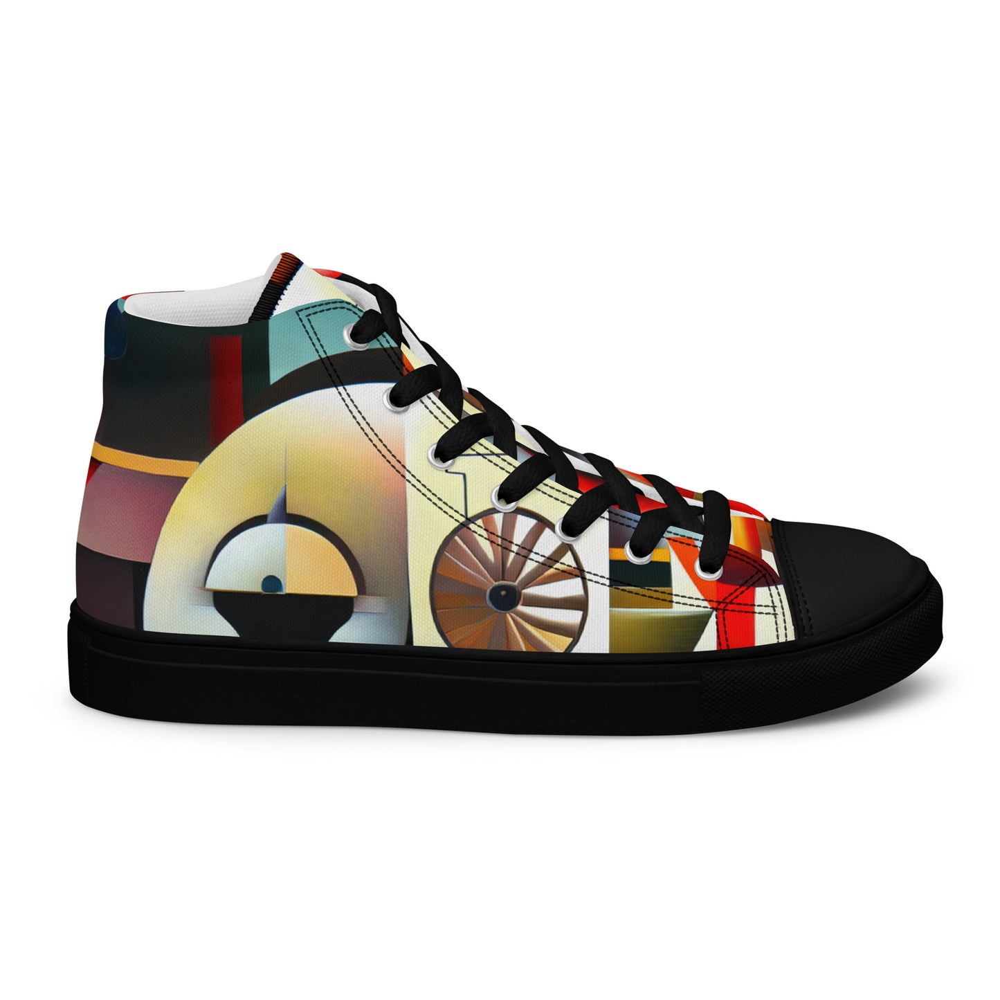 DMV 0022 Retro Art Women’s high top canvas shoes