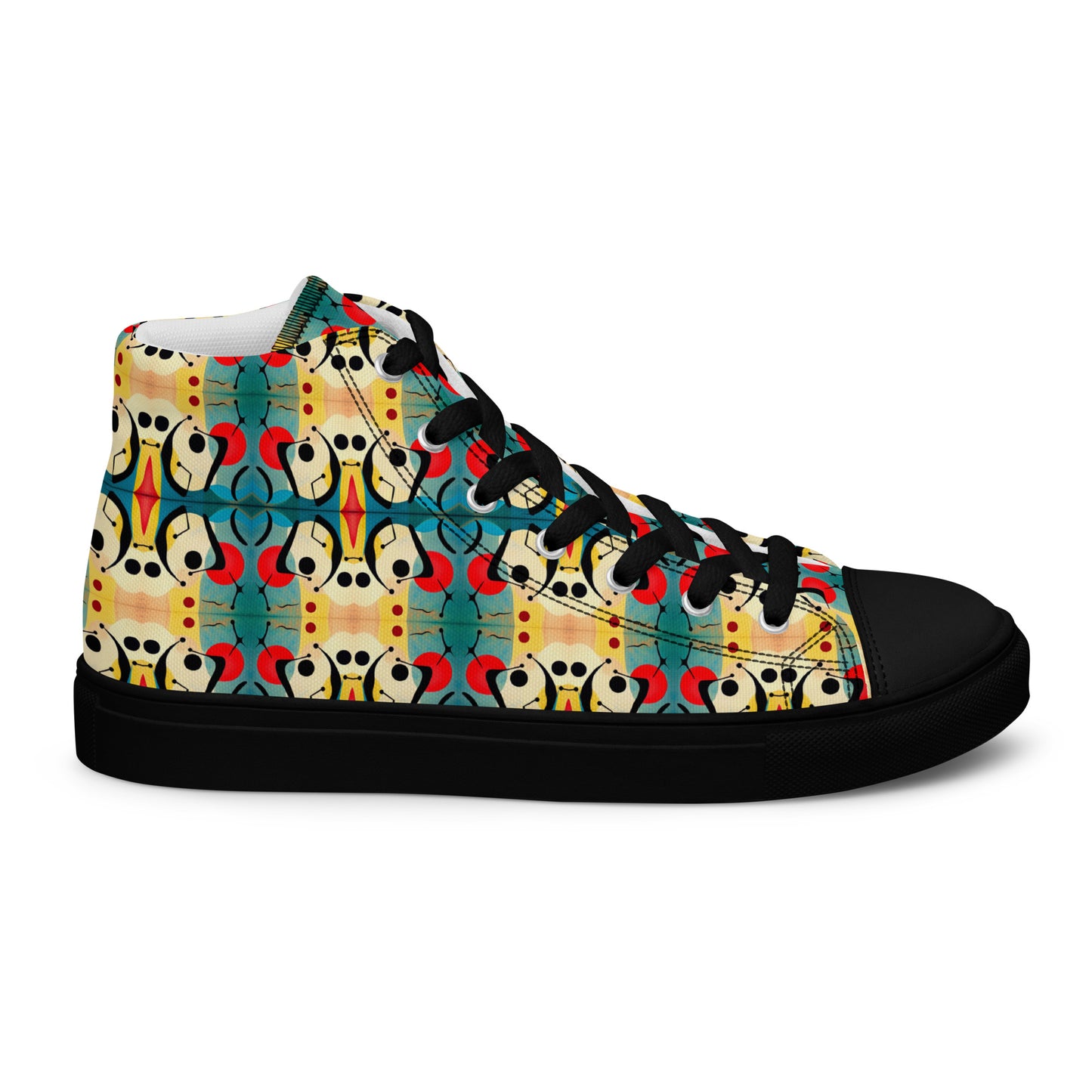 DMV 0044 Vintage Artsy Women’s high top canvas shoes