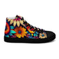 DMV 0080 Floral Women’s high top canvas shoes