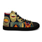 DMV 0237 Retro Art Women’s high top canvas shoes