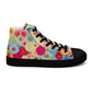 DMV 0106 Floral Women’s high top canvas shoes