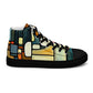 DMV 0117 Abstract Art Women’s high top canvas shoes