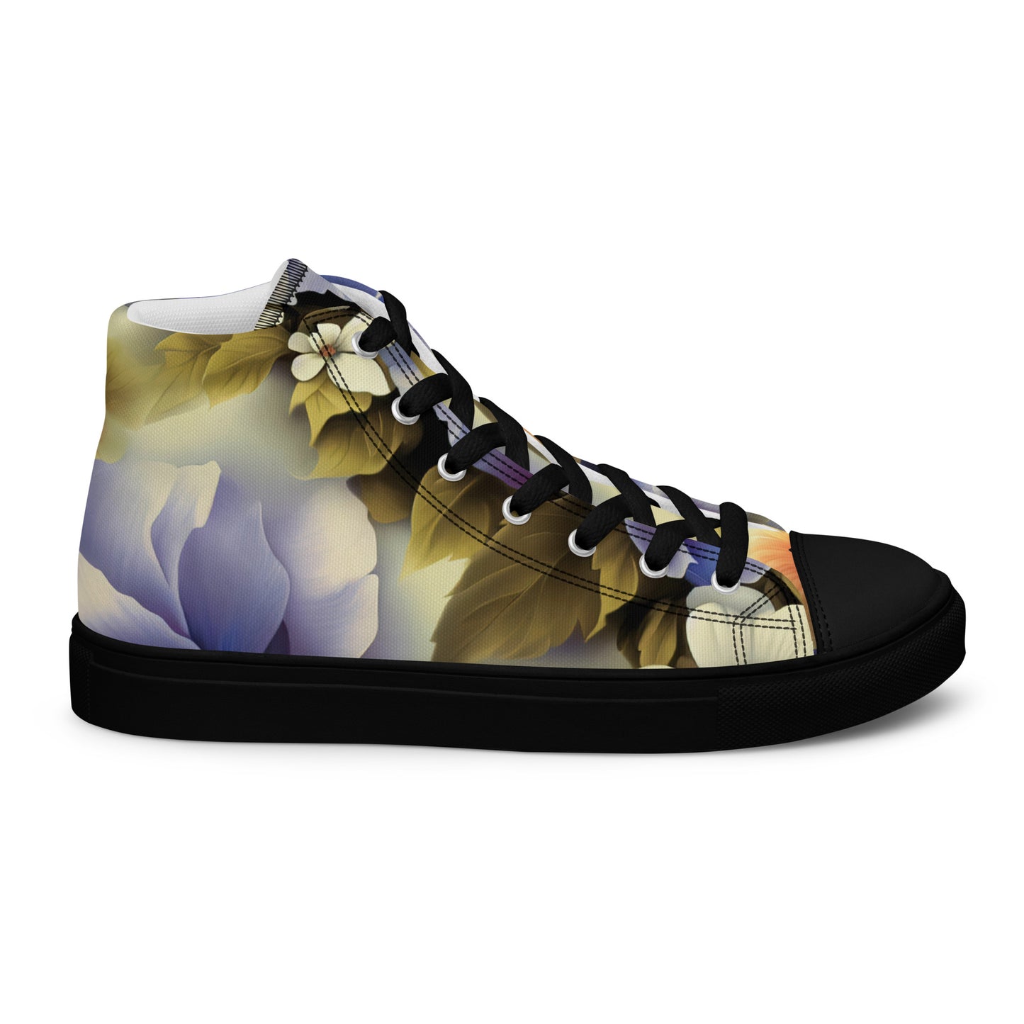 DMV 0109 Floral Women’s high top canvas shoes