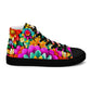 DMV 0250 Floral Women’s high top canvas shoes