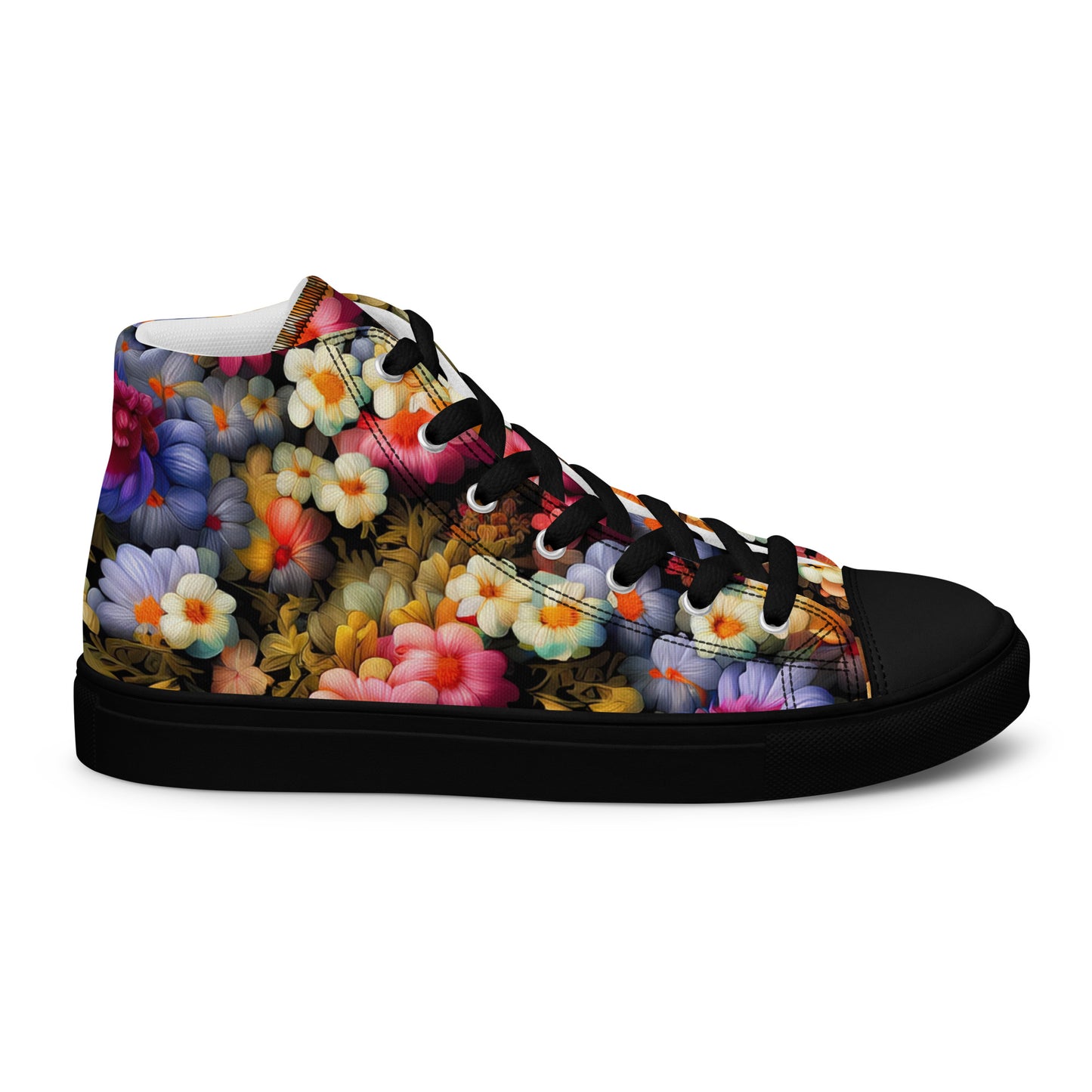 DMV 1522 Floral Women’s high top canvas shoes