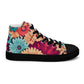 DMV 0293 Floral Women’s high top canvas shoes