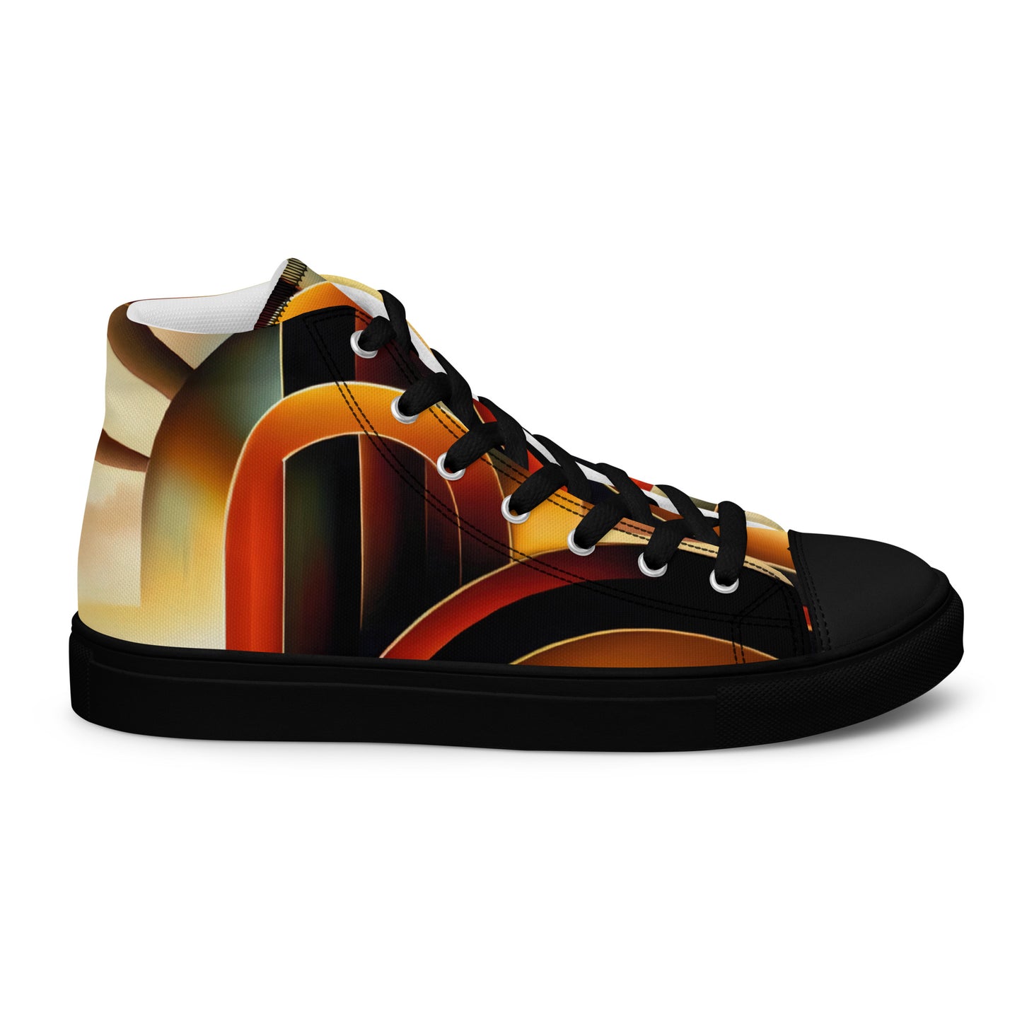 DMV 0261 Retro Art Women’s high top canvas shoes