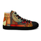 DMV 0298 Retro Art Women’s high top canvas shoes