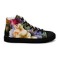 DMV 0268 Floral Women’s high top canvas shoes