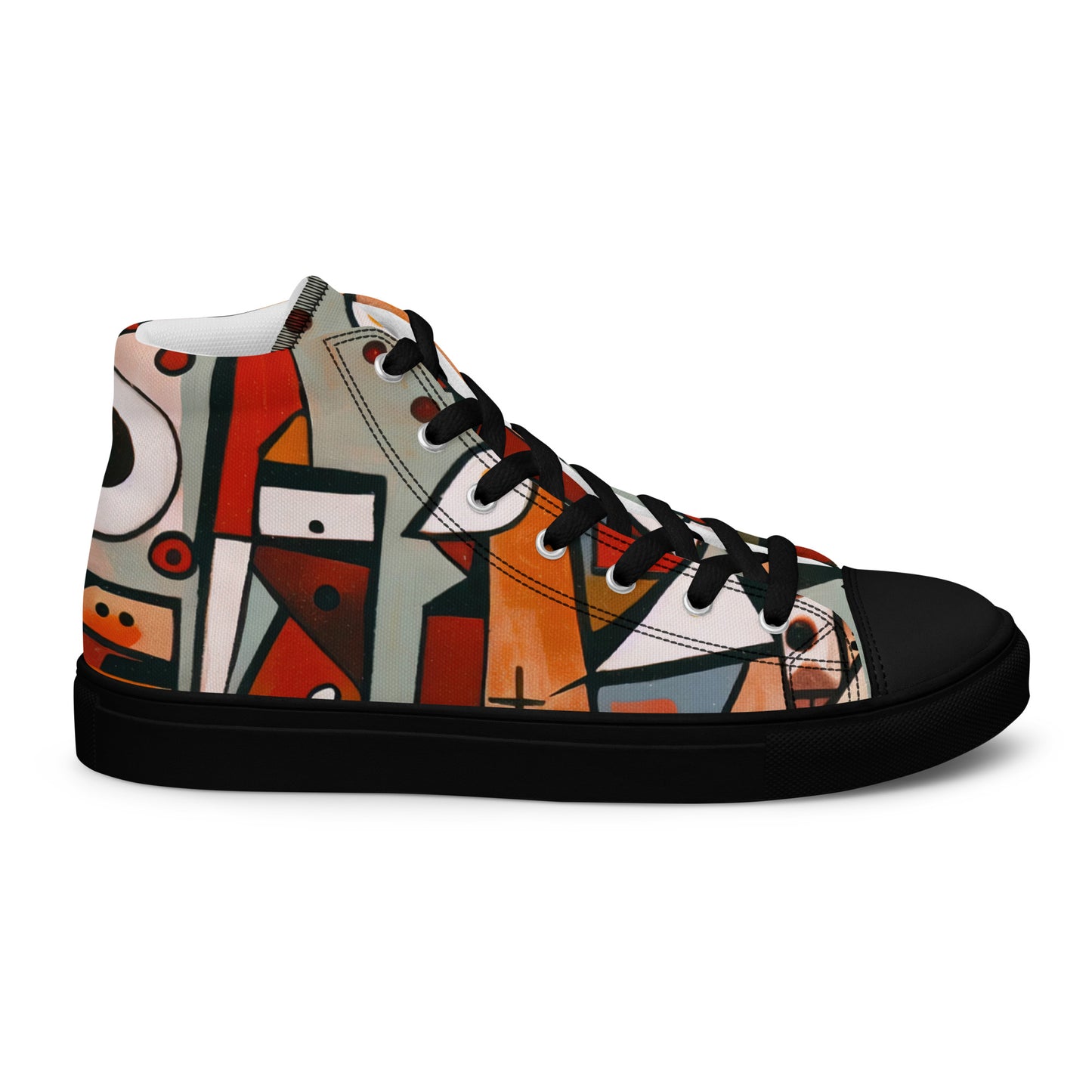 DMV 0522 Retro Art Women’s high top canvas shoes