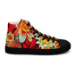 DMV 0419 Floral Women’s high top canvas shoes