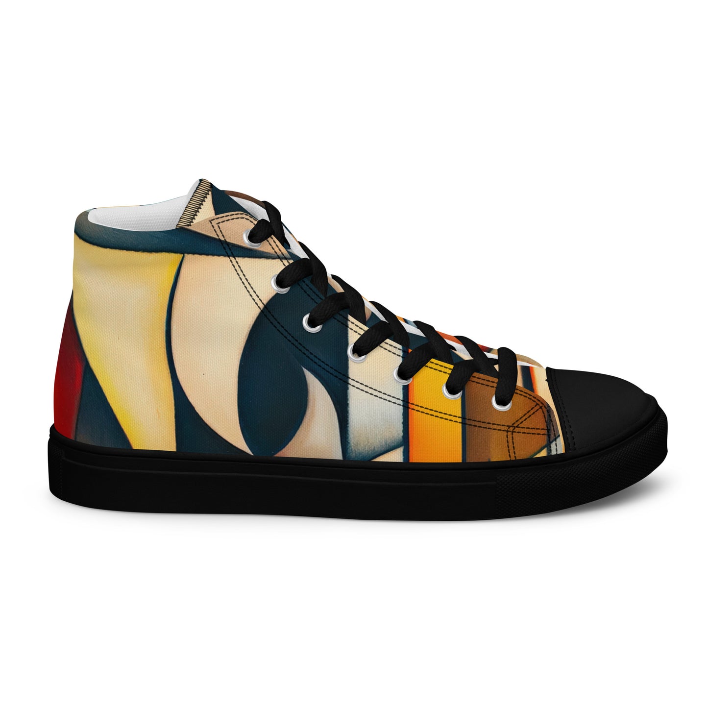 DMV 0433 Abstract Art Women’s high top canvas shoes