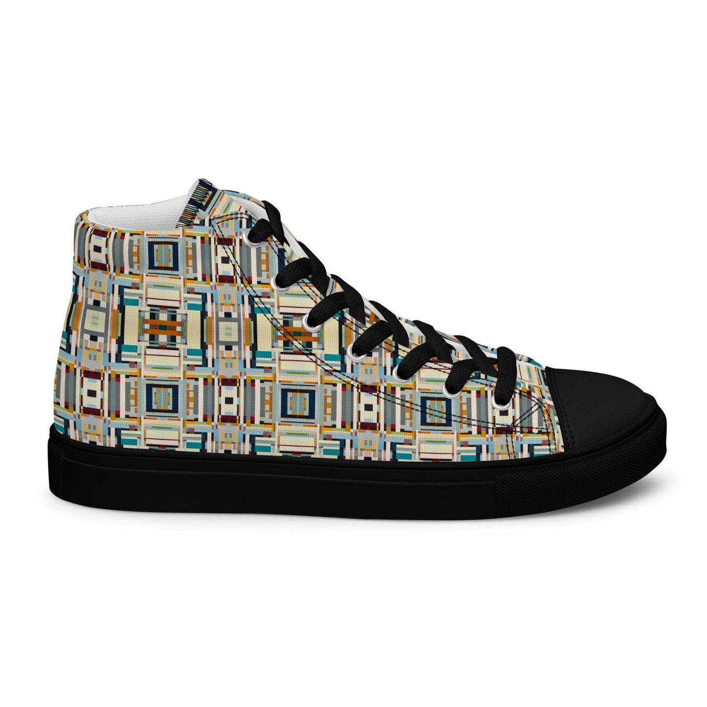 DMV 0751 Geo Boho Women’s high top canvas shoes