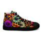 DMV 0329 Floral Women’s high top canvas shoes