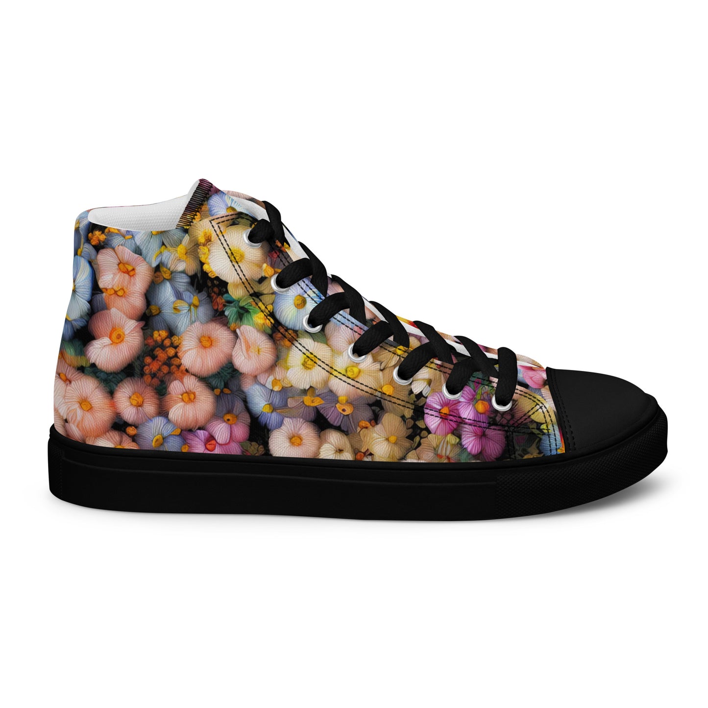 DMV 1427 Floral Women’s high top canvas shoes