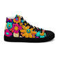 DMV 1363 Floral Women’s high top canvas shoes