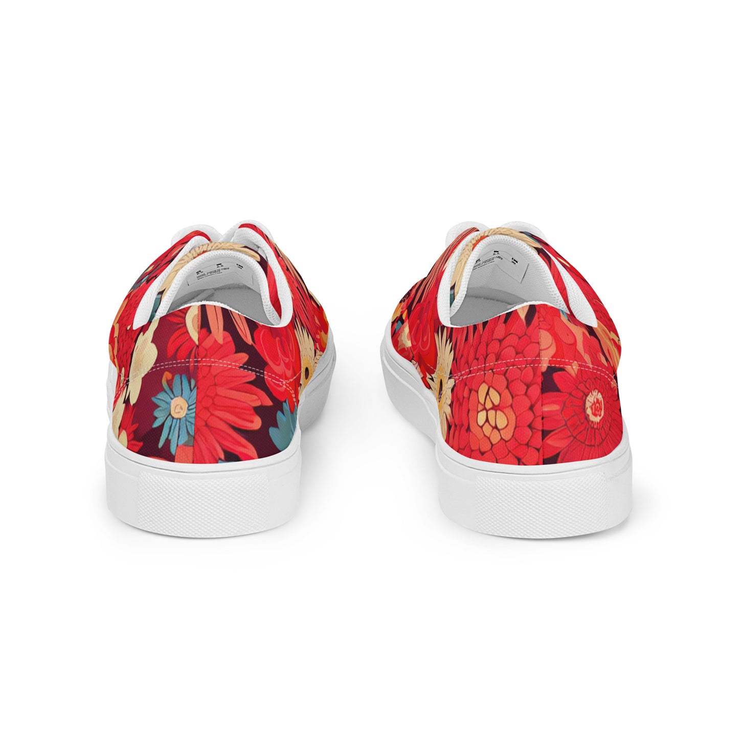 DMV 0105 Floral Women’s lace-up canvas shoes