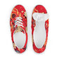 DMV 0105 Floral Women’s lace-up canvas shoes