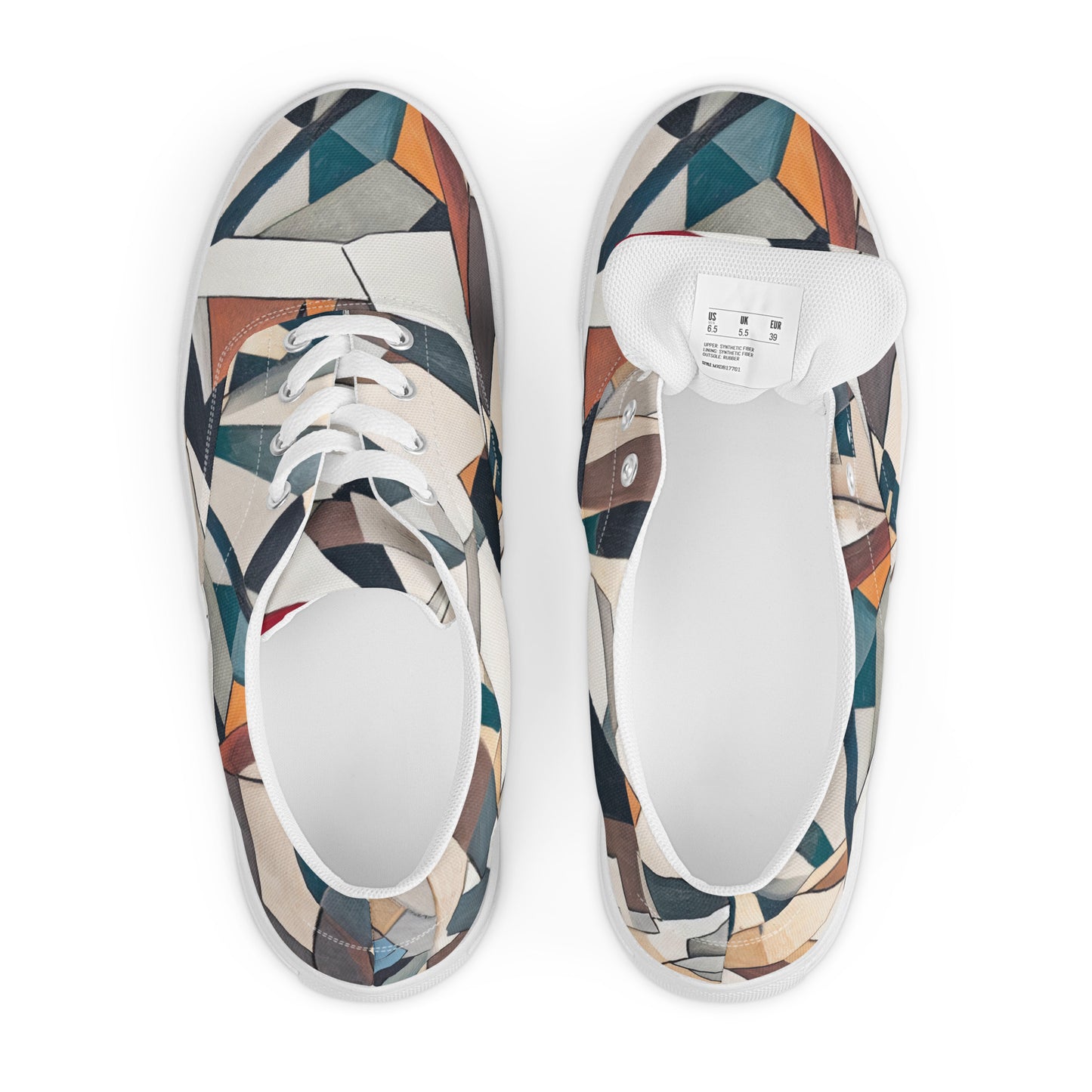 DMV 0264 Abstract Art Women’s lace-up canvas shoes