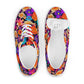 DMV 0192 Floral Women’s lace-up canvas shoes