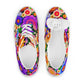 DMV 0309 Floral Women’s lace-up canvas shoes