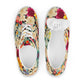 DMV 0260 Floral Women’s lace-up canvas shoes