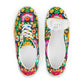 DMV 0193 Floral Women’s lace-up canvas shoes