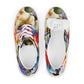 DMV 0268 Floral Women’s lace-up canvas shoes